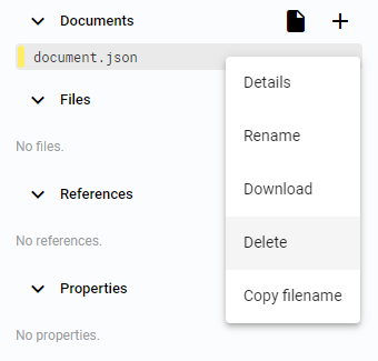 Right click options