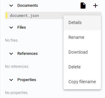 Right click options