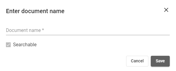 Enter document name