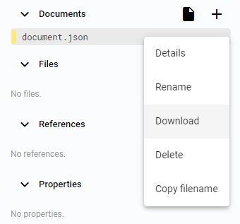 Right click options