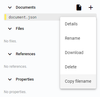 Right click options