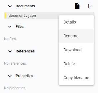 Right click options