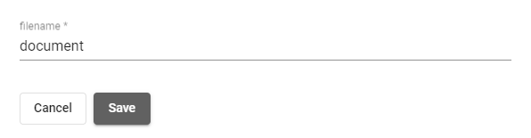 Filename pop up window