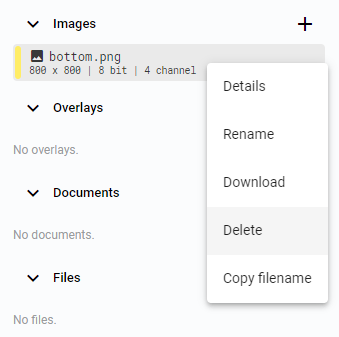Right click options