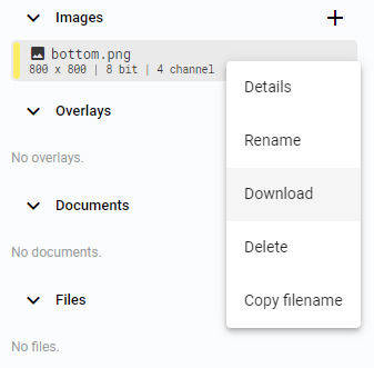 Right click options