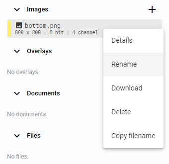 Right click options