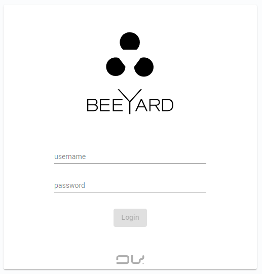 Login screen