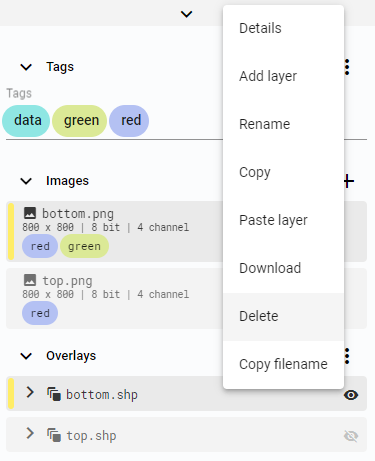 Delete Overlay