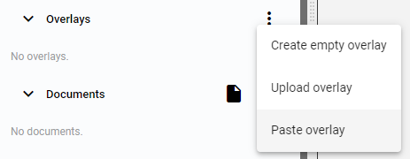 Paste overlay