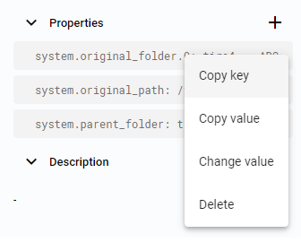 Right click options