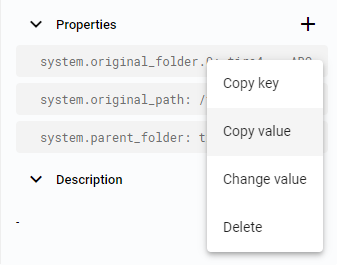 Right click options
