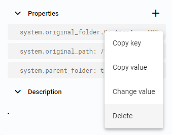 Right click options