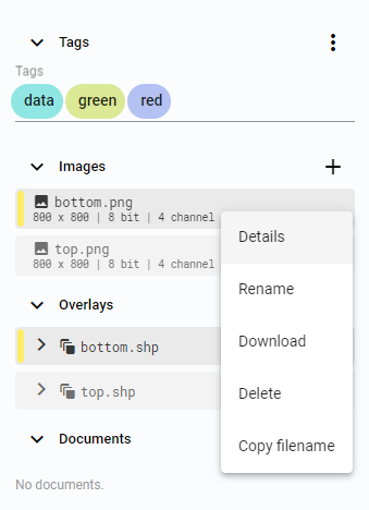 Right click options