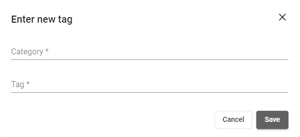 Enter new tag
