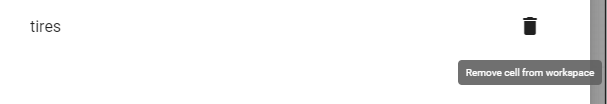 Remove cell from workspace