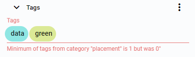 Tag rule warning