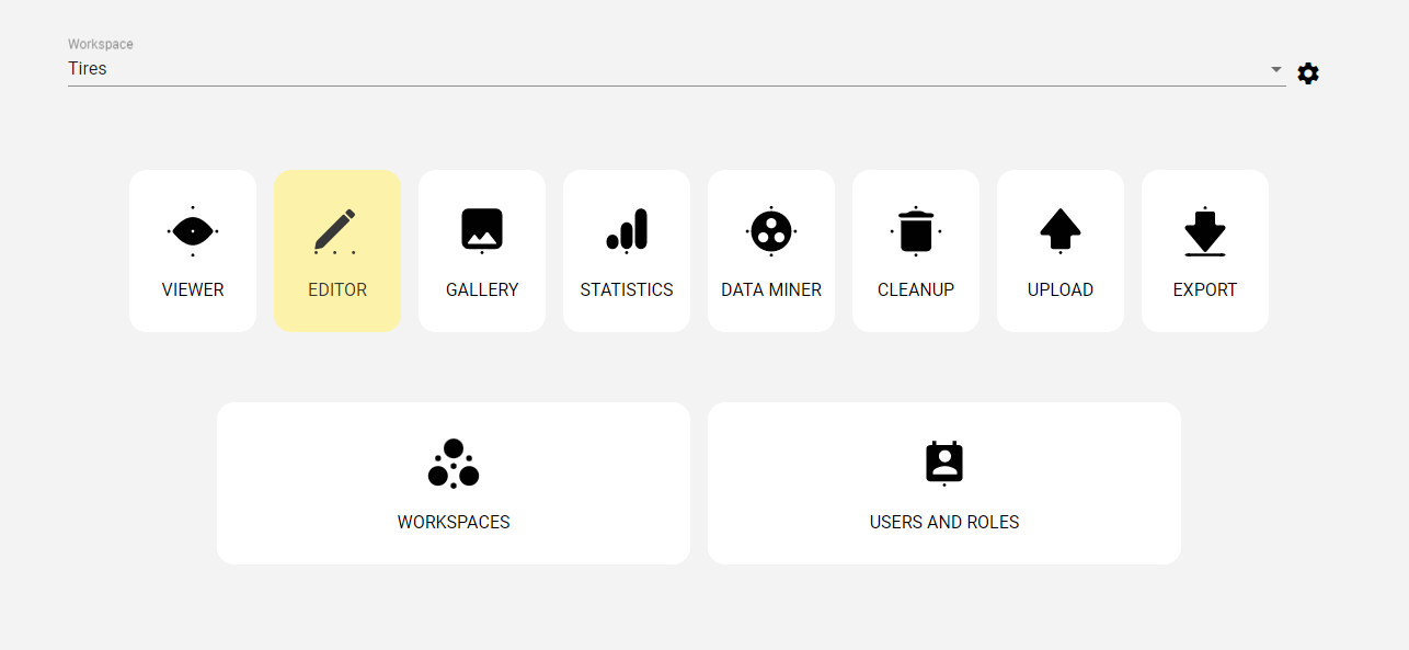 Dashboard - editor