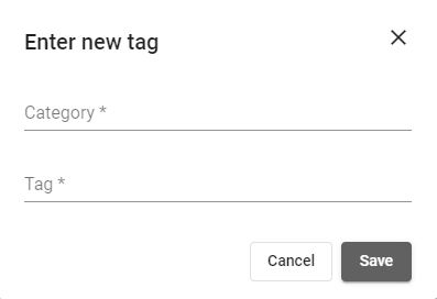 Add Tag template