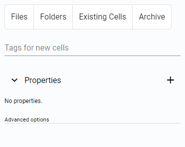 Upload options