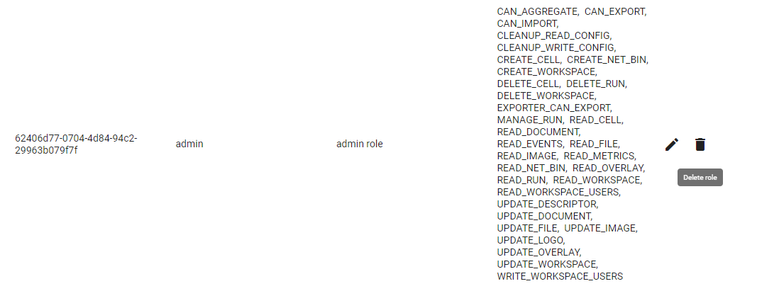 Delete role