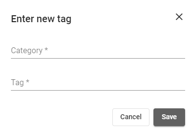 Enter new tag