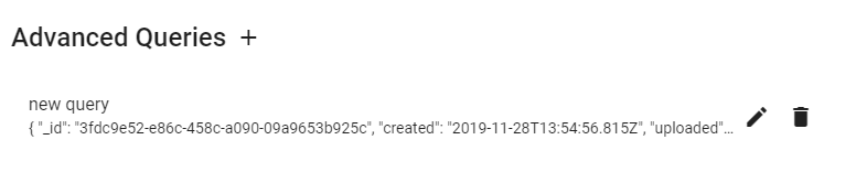 Saved query